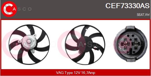 Casco CEF73330AS - Ventilators, Motora dzesēšanas sistēma autospares.lv