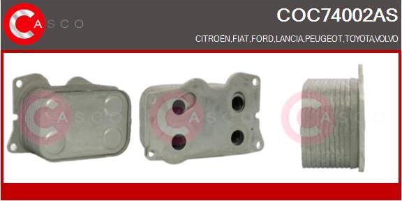 Casco COC74002AS - Eļļas radiators, Motoreļļa autospares.lv