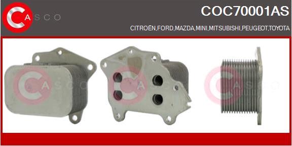 Casco COC70001AS - Eļļas radiators, Motoreļļa www.autospares.lv