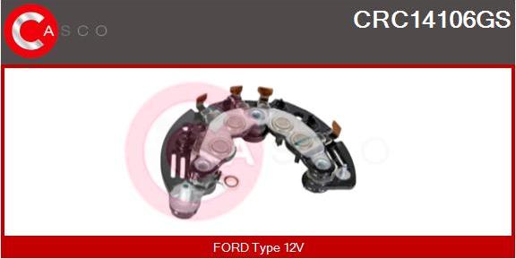 Casco CRC14106GS - Rectifier, alternator www.autospares.lv