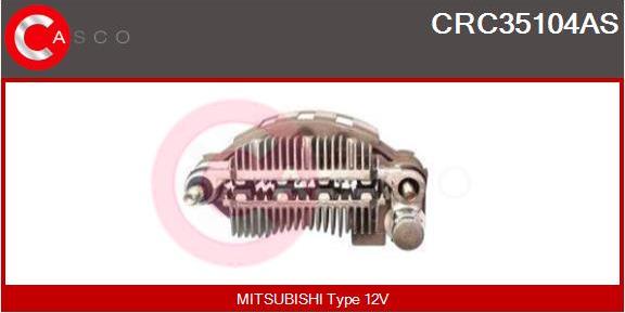 Casco CRC35104AS - Rectifier, alternator www.autospares.lv