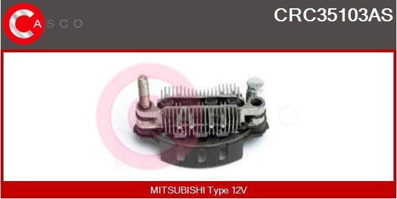 Casco CRC35103AS - Rectifier, alternator www.autospares.lv