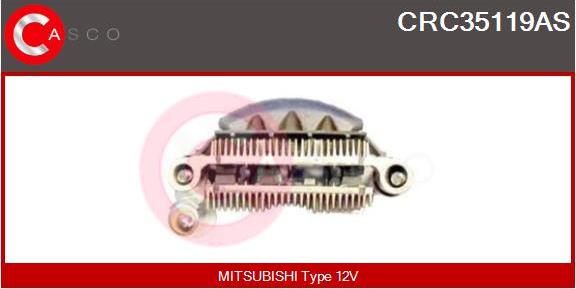 Casco CRC35119AS - Rectifier, alternator www.autospares.lv