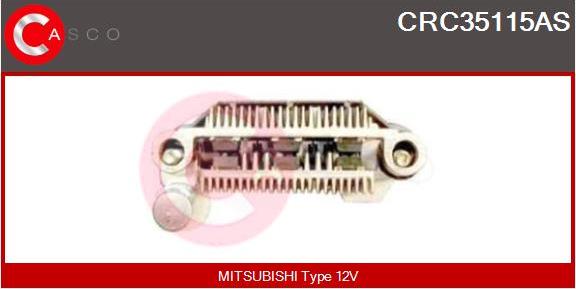 Casco CRC35115AS - Выпрямитель, диодный мост, генератор www.autospares.lv