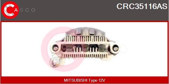 Casco CRC35116AS - Rectifier, alternator www.autospares.lv