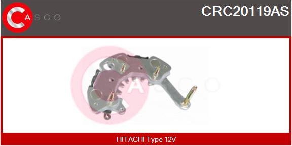 Casco CRC20119AS - Rectifier, alternator www.autospares.lv