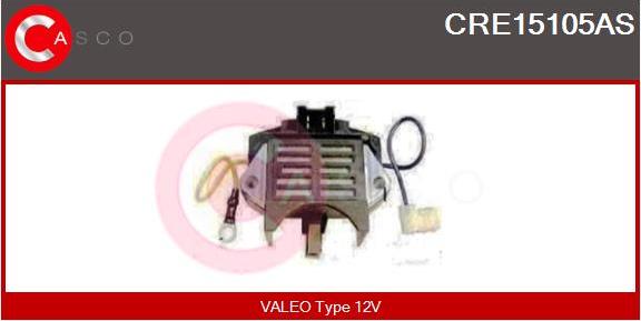 Casco CRE15105AS - Voltage regulator, alternator www.autospares.lv