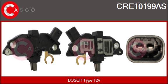 Casco CRE10199AS - Ģeneratora sprieguma regulators autospares.lv