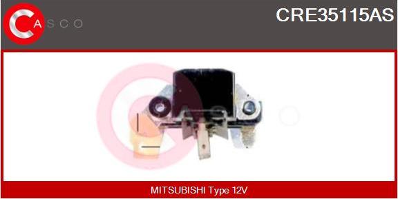 Casco CRE35115AS - Voltage regulator, alternator www.autospares.lv