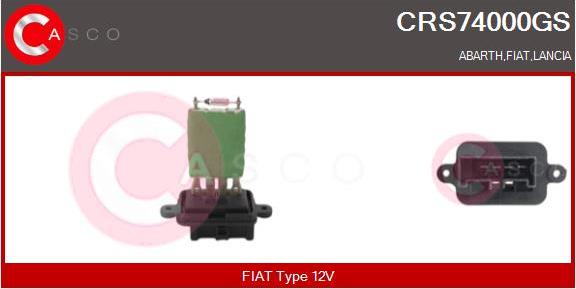 Casco CRS74000GS - Rezistors, Salona ventilators www.autospares.lv