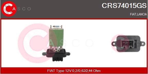 Casco CRS74015GS - Rezistors, Salona ventilators www.autospares.lv