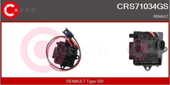 Casco CRS71034GS - Rezistors, Salona ventilators www.autospares.lv