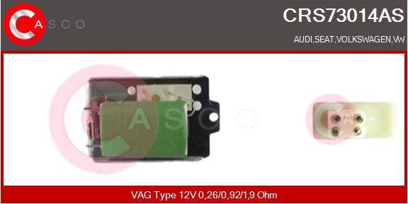 Casco CRS73014AS - Rezistors, Salona ventilators www.autospares.lv