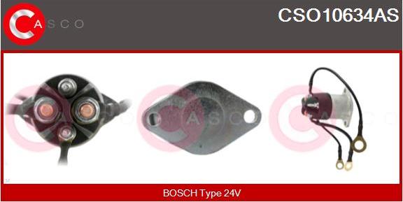 Casco CSO10634AS - Тяговое реле, соленоид, стартер www.autospares.lv