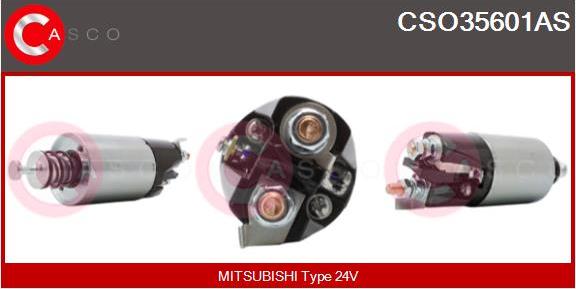 Casco CSO35601AS - Тяговое реле, соленоид, стартер www.autospares.lv