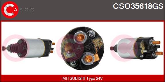 Casco CSO35618GS - Тяговое реле, соленоид, стартер www.autospares.lv