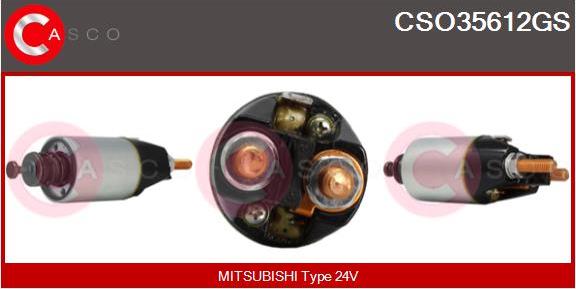 Casco CSO35612GS - Ievilcējrelejs, Starteris www.autospares.lv