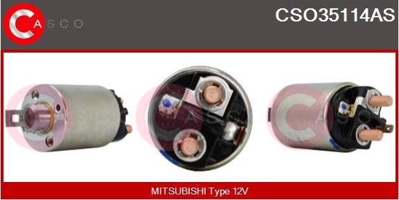 Casco CSO35114AS - Тяговое реле, соленоид, стартер www.autospares.lv