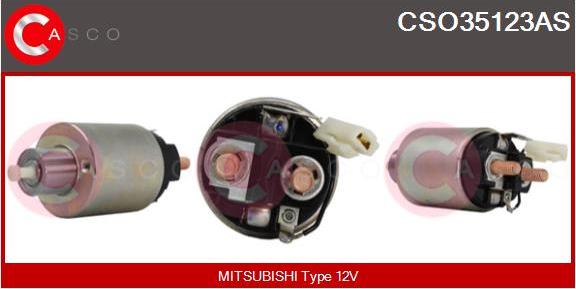 Casco CSO35123AS - Тяговое реле, соленоид, стартер www.autospares.lv