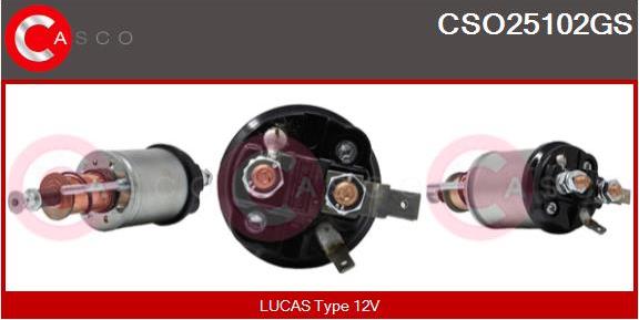 Casco CSO25102GS - Solenoid Switch, starter www.autospares.lv