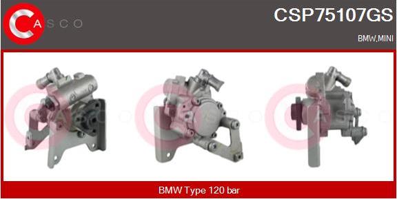 Casco CSP75107GS - Hydraulic Pump, steering system www.autospares.lv