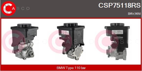 Casco CSP75118RS - Hydraulic Pump, steering system www.autospares.lv