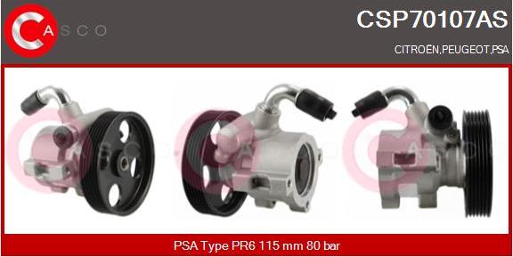 Casco CSP70107AS - Hydraulic Pump, steering system www.autospares.lv