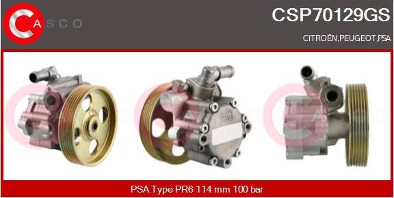 Casco CSP70129GS - Hydraulic Pump, steering system www.autospares.lv