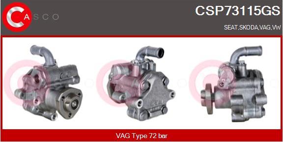 Casco CSP73115GS - Hydraulic Pump, steering system www.autospares.lv