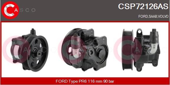 Casco CSP72126AS - Hydraulic Pump, steering system www.autospares.lv