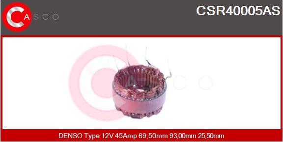 Casco CSR40005AS - Stator, alternator www.autospares.lv