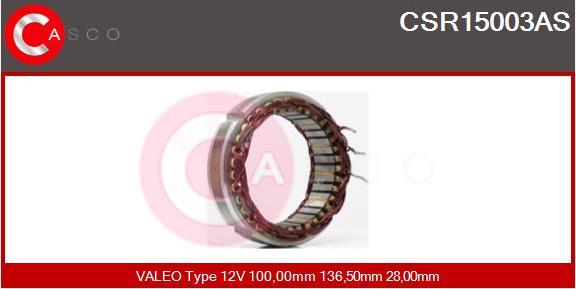 Casco CSR15003AS - Stator, alternator www.autospares.lv