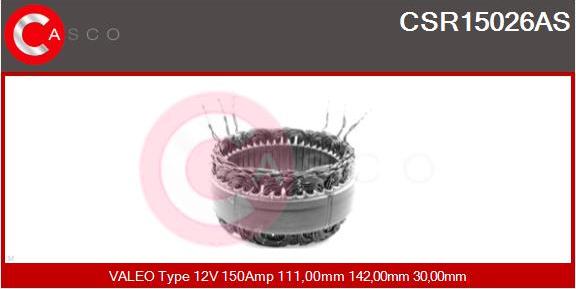 Casco CSR15026AS - Статор, генератор www.autospares.lv