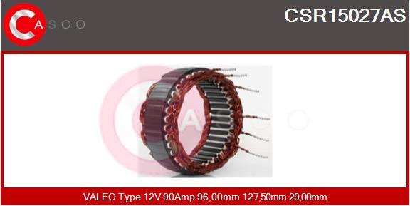 Casco CSR15027AS - Stator, alternator www.autospares.lv