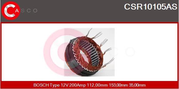 Casco CSR10105AS - Статор, генератор www.autospares.lv