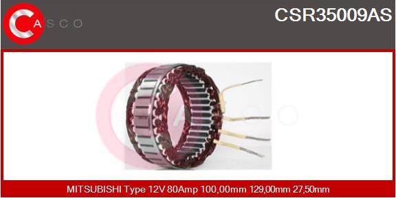 Casco CSR35009AS - Stator, alternator www.autospares.lv