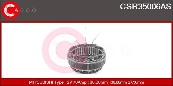 Casco CSR35006AS - Статор, генератор www.autospares.lv