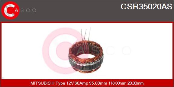 Casco CSR35020AS - Stator, alternator www.autospares.lv