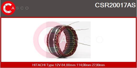 Casco CSR20017AS - Stator, alternator www.autospares.lv