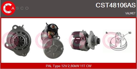 Casco CST48106AS - Starteris www.autospares.lv