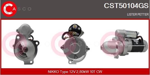 Casco CST50104GS - Стартер www.autospares.lv