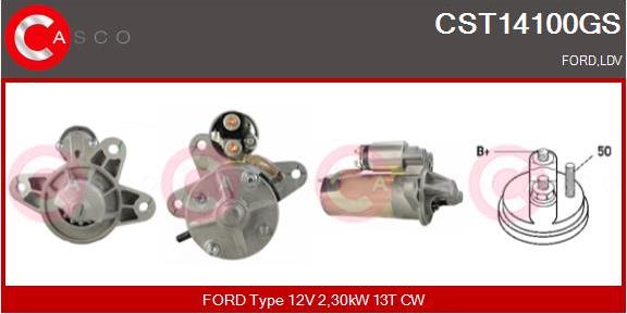 Casco CST14100GS - Стартер www.autospares.lv