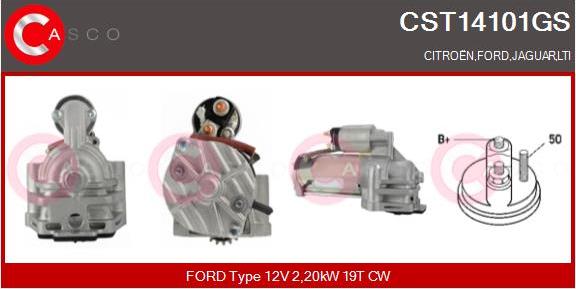 Casco CST14101GS - Стартер www.autospares.lv