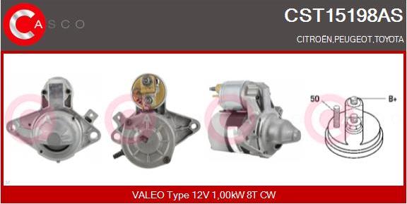 Casco CST15198AS - Starteris autospares.lv