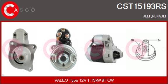 Casco CST15193RS - Стартер www.autospares.lv