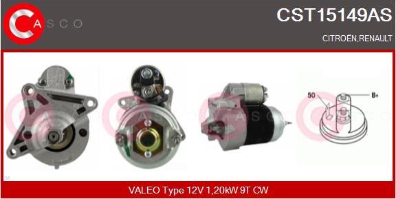 Casco CST15149AS - Стартер www.autospares.lv