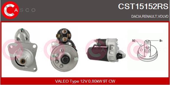 Casco CST15152RS - Стартер www.autospares.lv