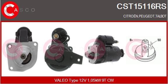 Casco CST15116RS - Starteris www.autospares.lv