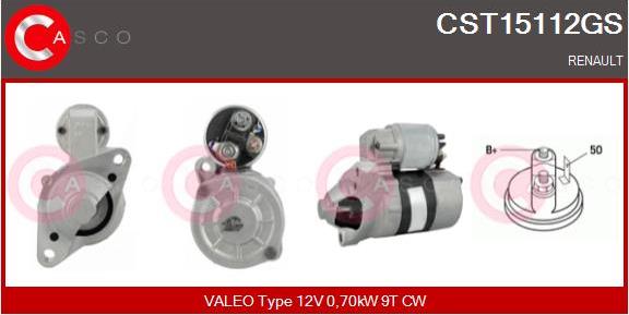 Casco CST15112GS - Стартер www.autospares.lv