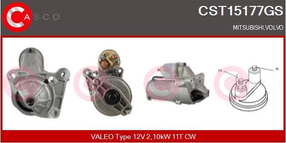 Casco CST15177GS - Стартер www.autospares.lv